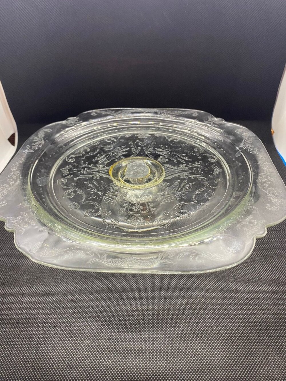 Federal Glass Pedestal Cake Plate